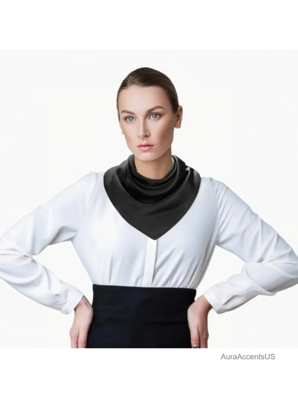 Satin Scarf Square 27.5'' Versatile Neck Head Bandana Fashion Accessory